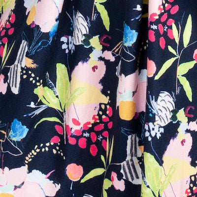 Abstract Floral Sueded Jersey - Kit