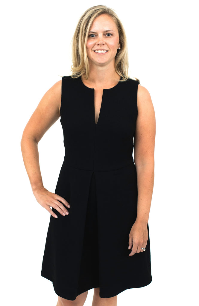 inverted pleats dress Inverted Box Pleat dress Custom Measurements #107-17